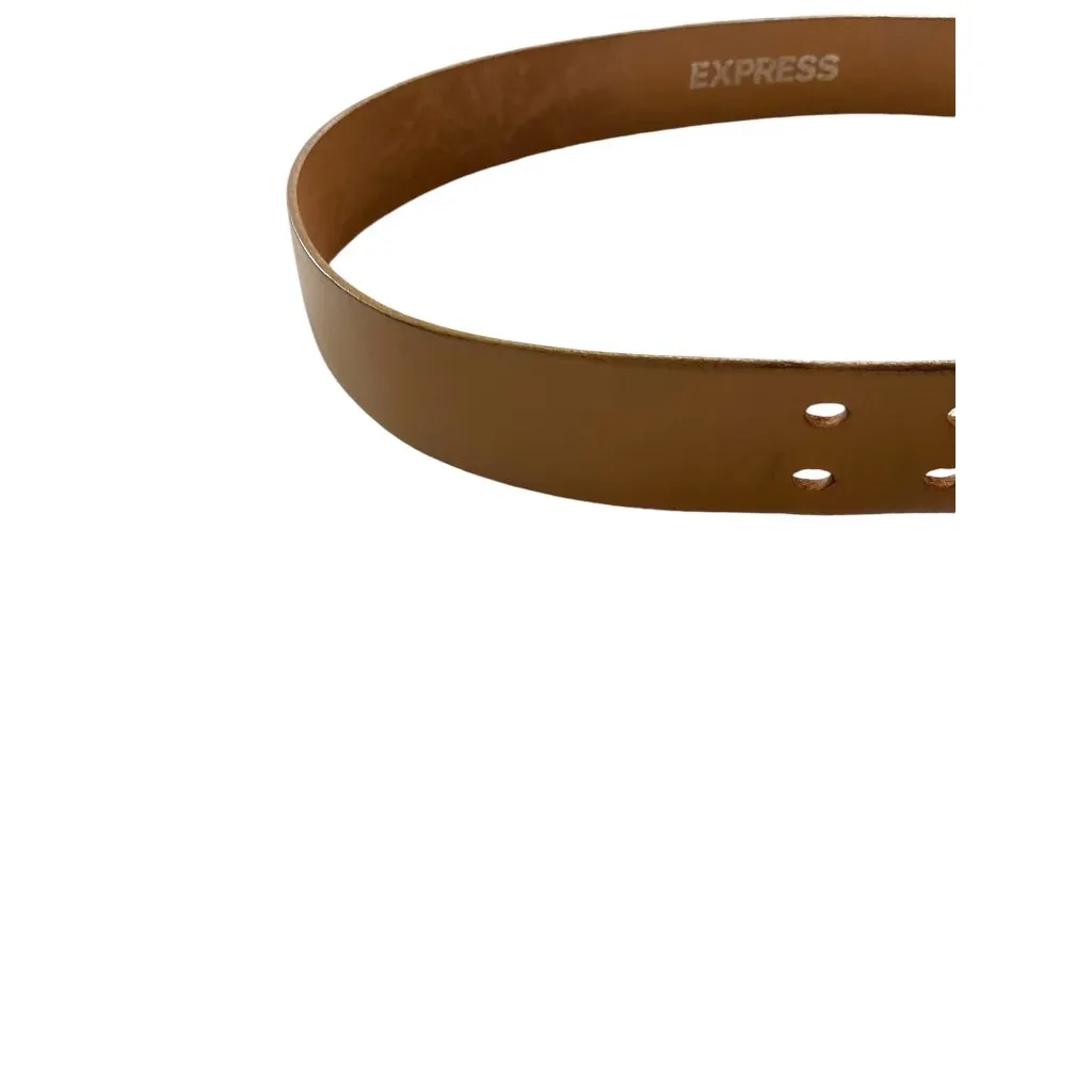 Express Leather Belt Brown Size L - Image 7