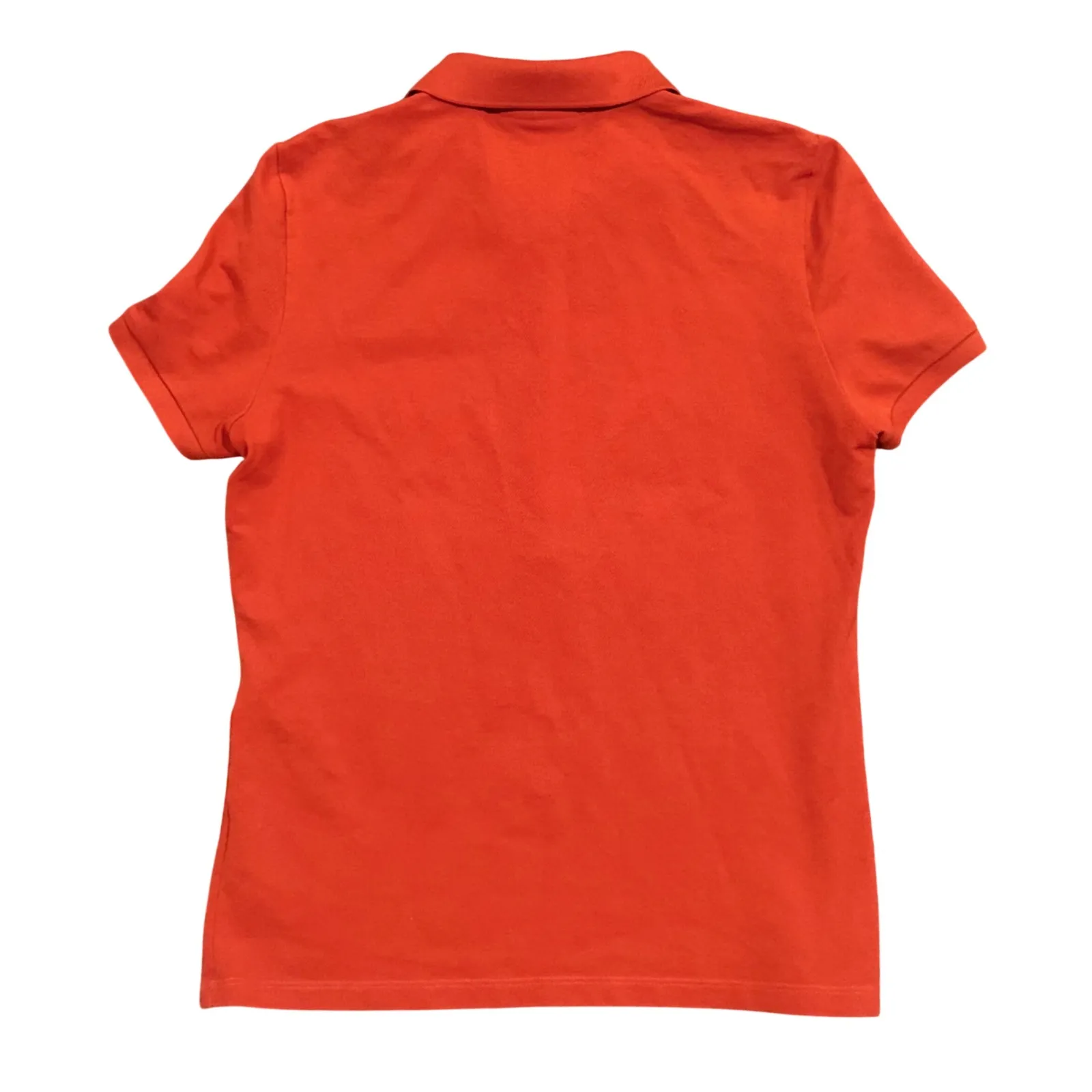 Lacoste Women Red Slim Fit Short Sleeve Polo Shirt Size 38 Logo - Image 4