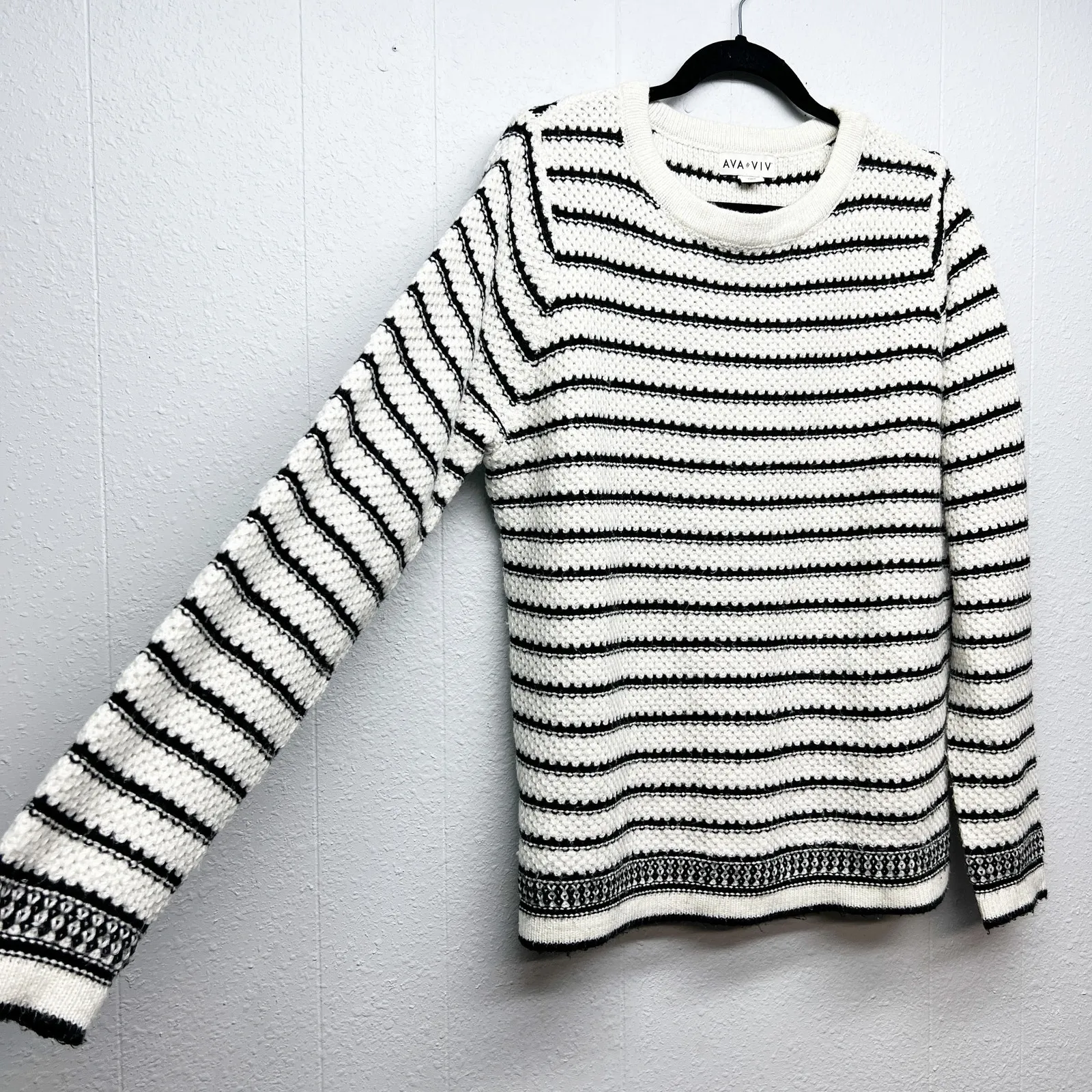 Ava & Viv Pullover Knit Sweater 1X Crew Neck Capsule Everyday Wear Errands Work - Image 5