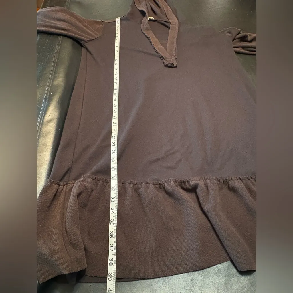 POL Black and Brown Long Sleeve Hooded Dress size M - Image 15