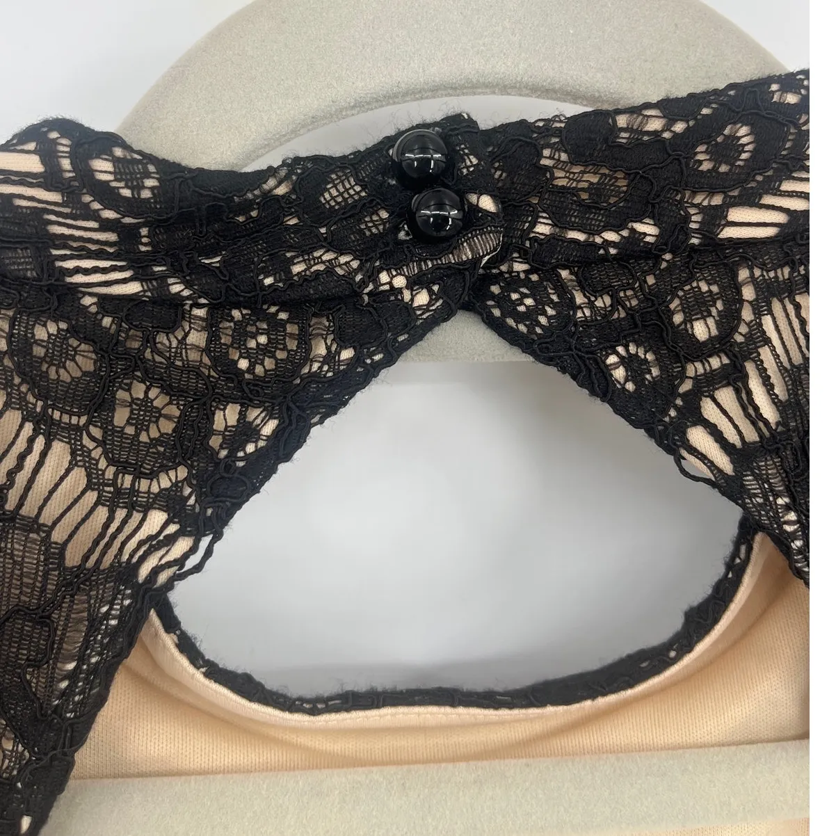 Y2K Goth Coquette Lace Overlay Dress Sz L Party Vampy Edgy Hoco City Triangles - Image 13