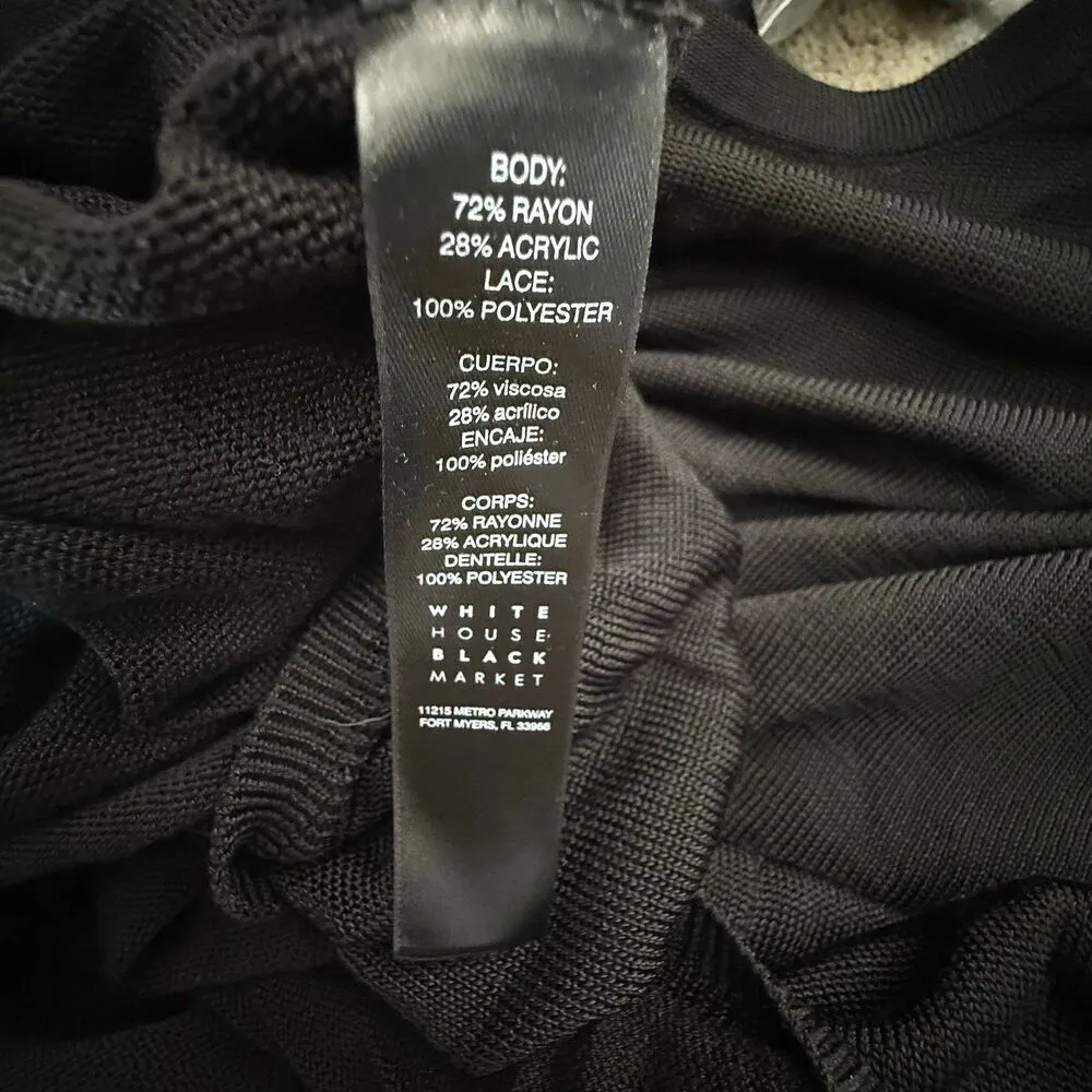 White house black market women V neck pullover sweater butterfly poncho size S - Image 11