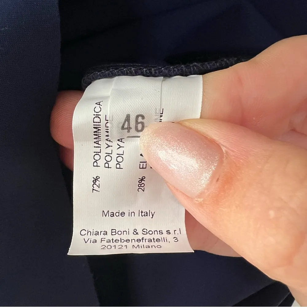 NEW NWT Chiara Boni La Petite Robe Leitha Mesh Cutout Midi Dress Navy Blue Notte - Image 16