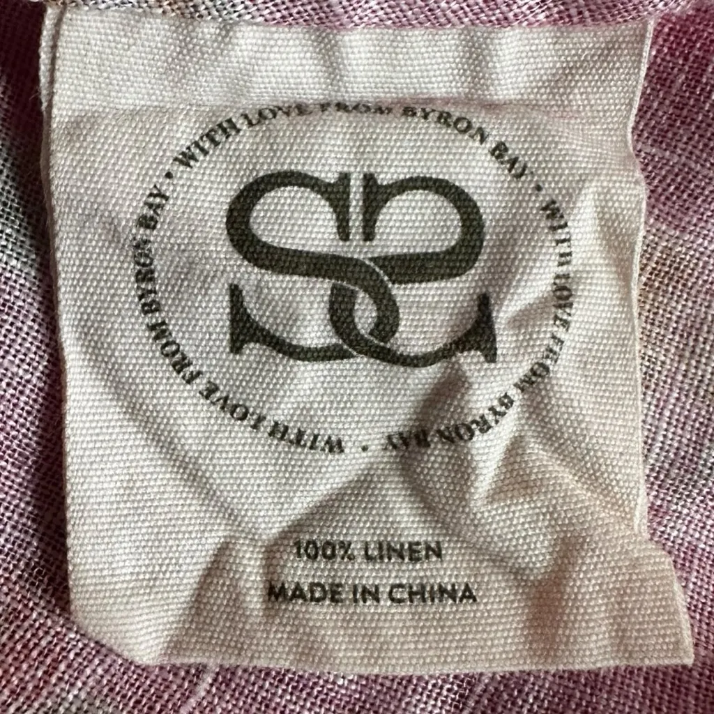 Spell & the Gypsy Bohemian Solstice Lightweight Linen Whimsy Soiree Dress XXL Pink - Image 13