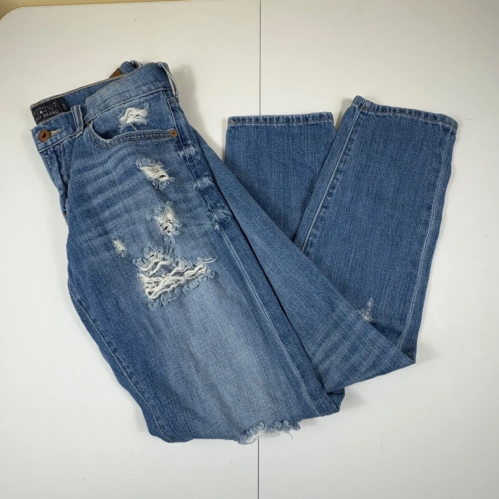 Lucky Brand Sienna Cigarette Jeans Distressed Medium Wash Women‎ Size 28 - Image 6