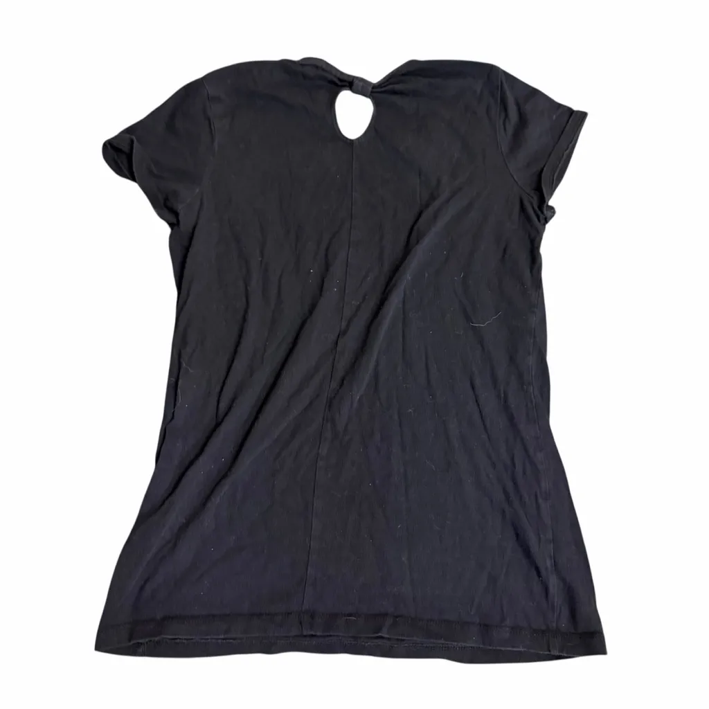 Y2K Scene Black and Pink Peace Sign Top Fits XS - Image 3