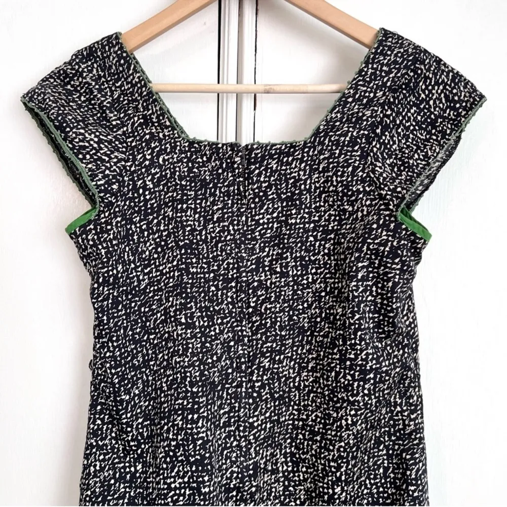 Anthropologie Moulinette Soeurs Cotton Shift Dress Black, Cream & Green Size 2 - Image 6