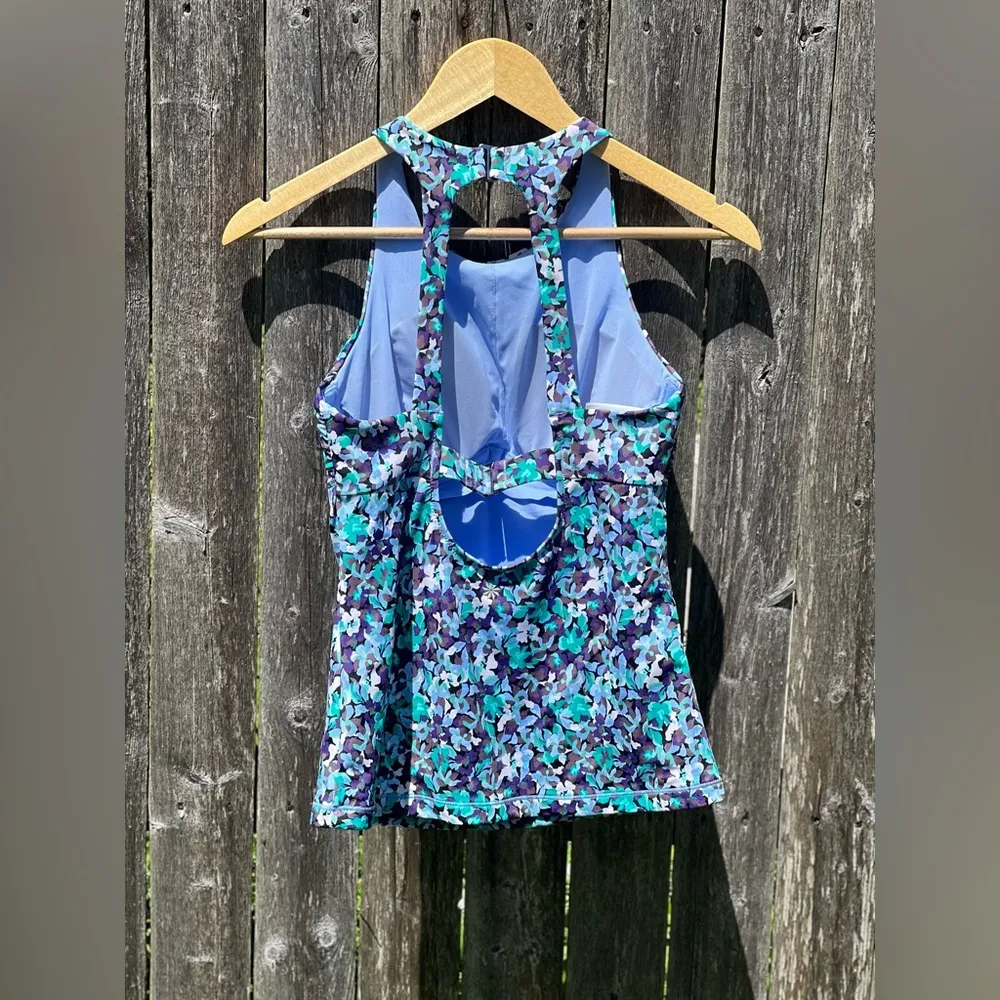 Athleta  MALDIVES Tankini Top Elysian Floral Green - Image 10