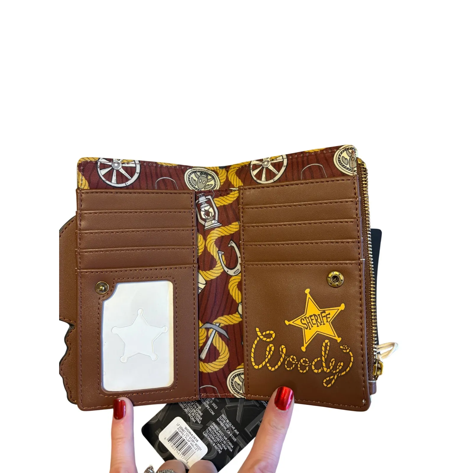 Loungefly Pixar Toy Story Woody Sheriff Flap Wallet NWT - Image 6