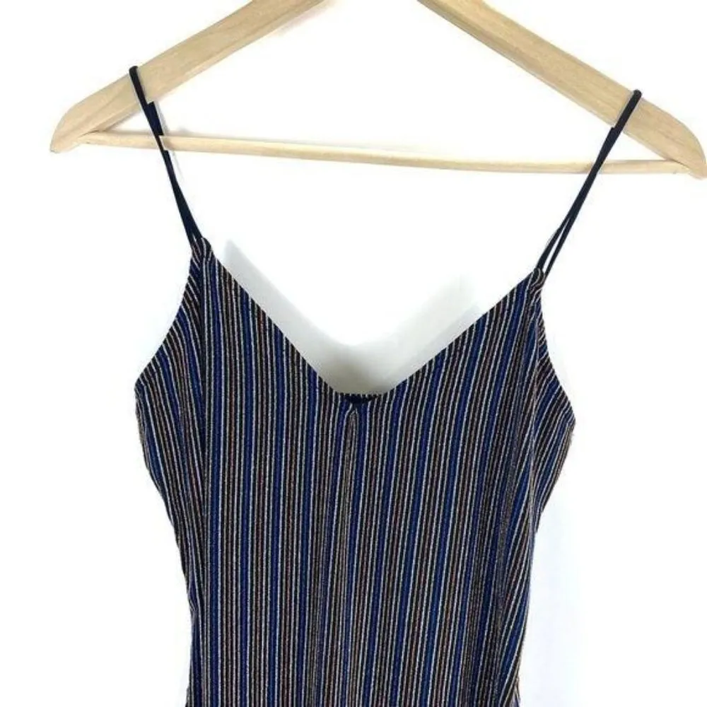 Mind Code  Multi Colored Pin Stripe Sleeveless Dress Size Large - Image 2