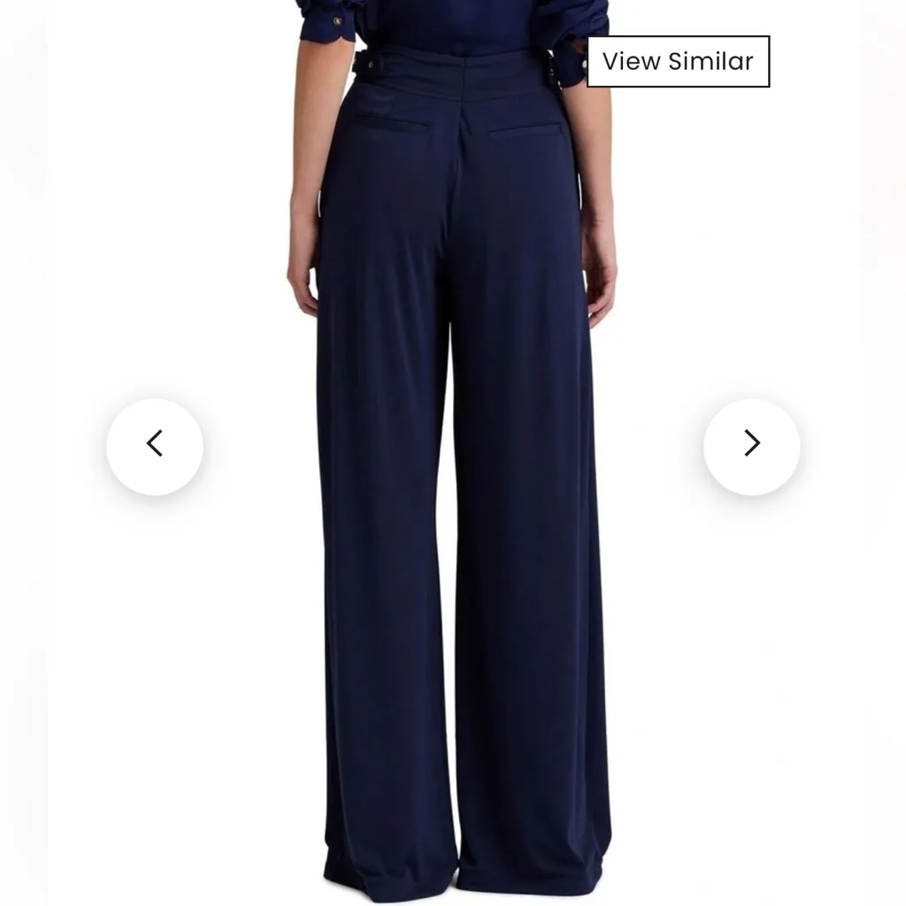 Lauren Ralph Lauren navy blue wide leg women’s dress pants Size 6P - Image 2