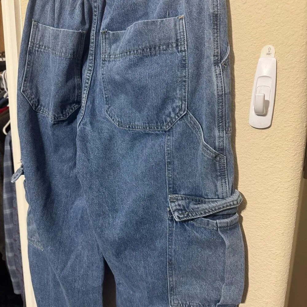 Simple Society Cargo Jeans Women 9/29 Baggy Loose Skater Y2K Utility Pants - Image 5