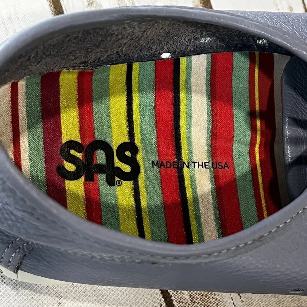 SAS Moccasin Boat Shoes‎ Women US 10 EU 41 Blue Leather Comfort Lace Up Walking - Image 3