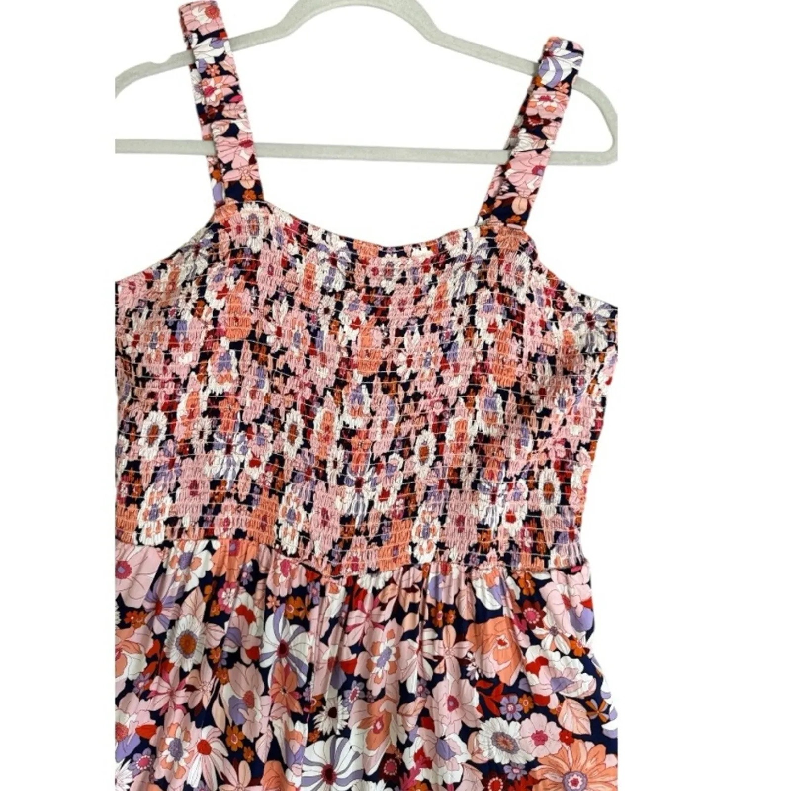 DOKOTOO Floral Print Sleeveless Smocked Jumpsuit High Waist Wide Leg 2XL NWT Pink Size undefined - Image 4