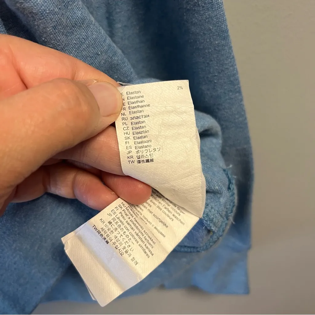 Fjallraven Hoodie Heathered Blue High Coast Hoodie XXS GUC Sweatshirt w/ Pocket - Image 12