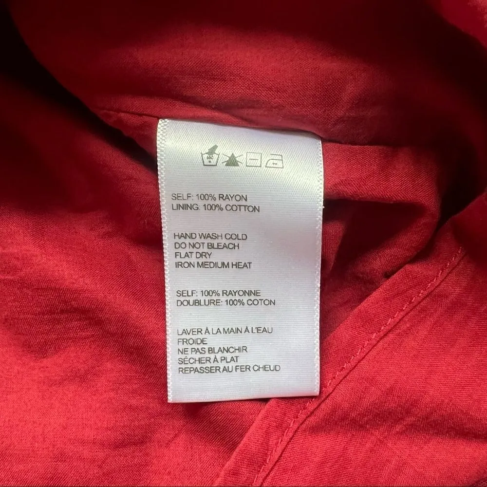 Urban Outfitters Red Wine Long Sleeve Tiered Textured Babydoll Dress Size Medium - Image 10