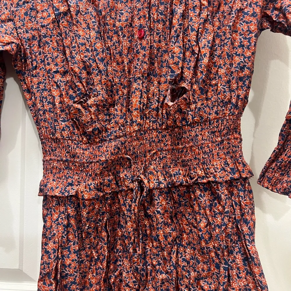 FLAWED Rebecca Minkoff Red Floral Printed Chloe Dress Size Small $228 - Image 3