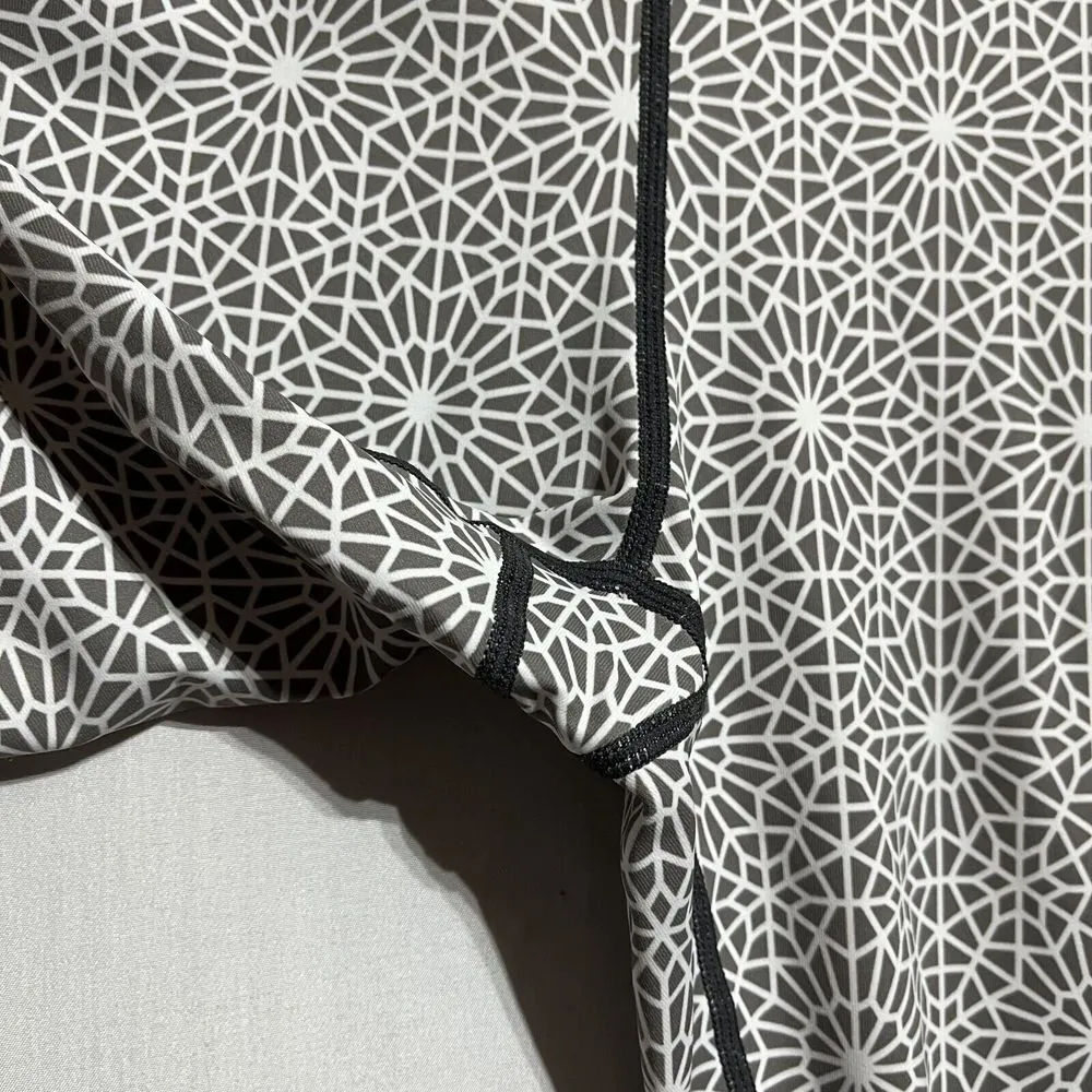 Love Fitness Seamless Leggings Women's Small Black White Geometric Elastic Waist - Image 4