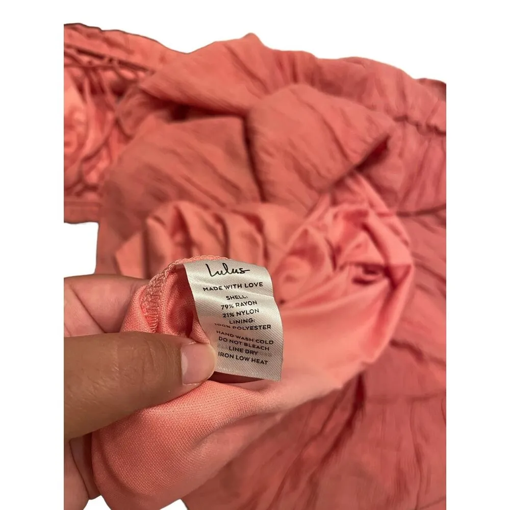 NWT Rusty Rose  Effortless Sweet Ruched Lace-Up Tiered Midi Dress - Size XL - Image 13