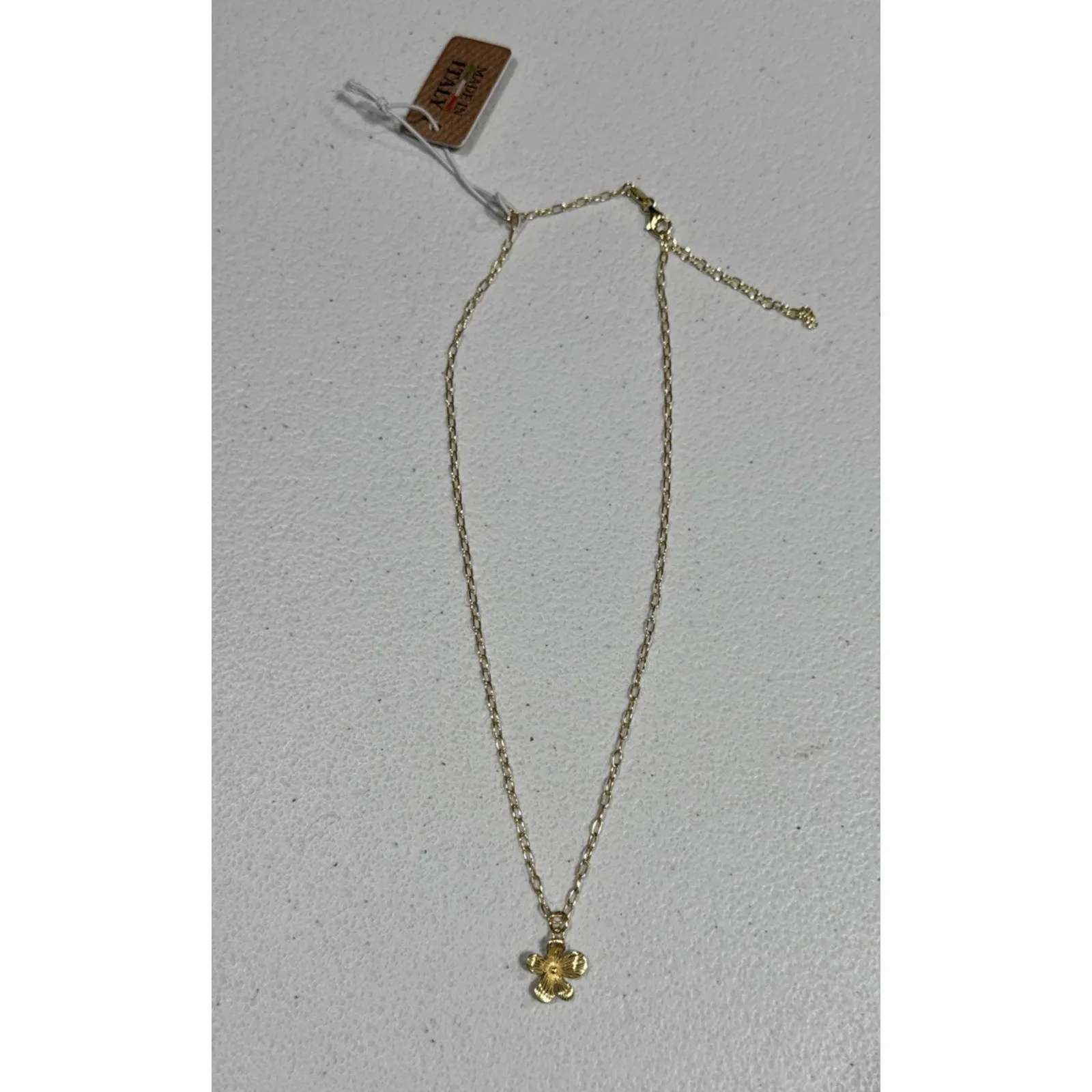 Mia Fiore 18kt Gold Plated Sterling Silver Flower Pendant Necklace 16+2” Italy - Image 7