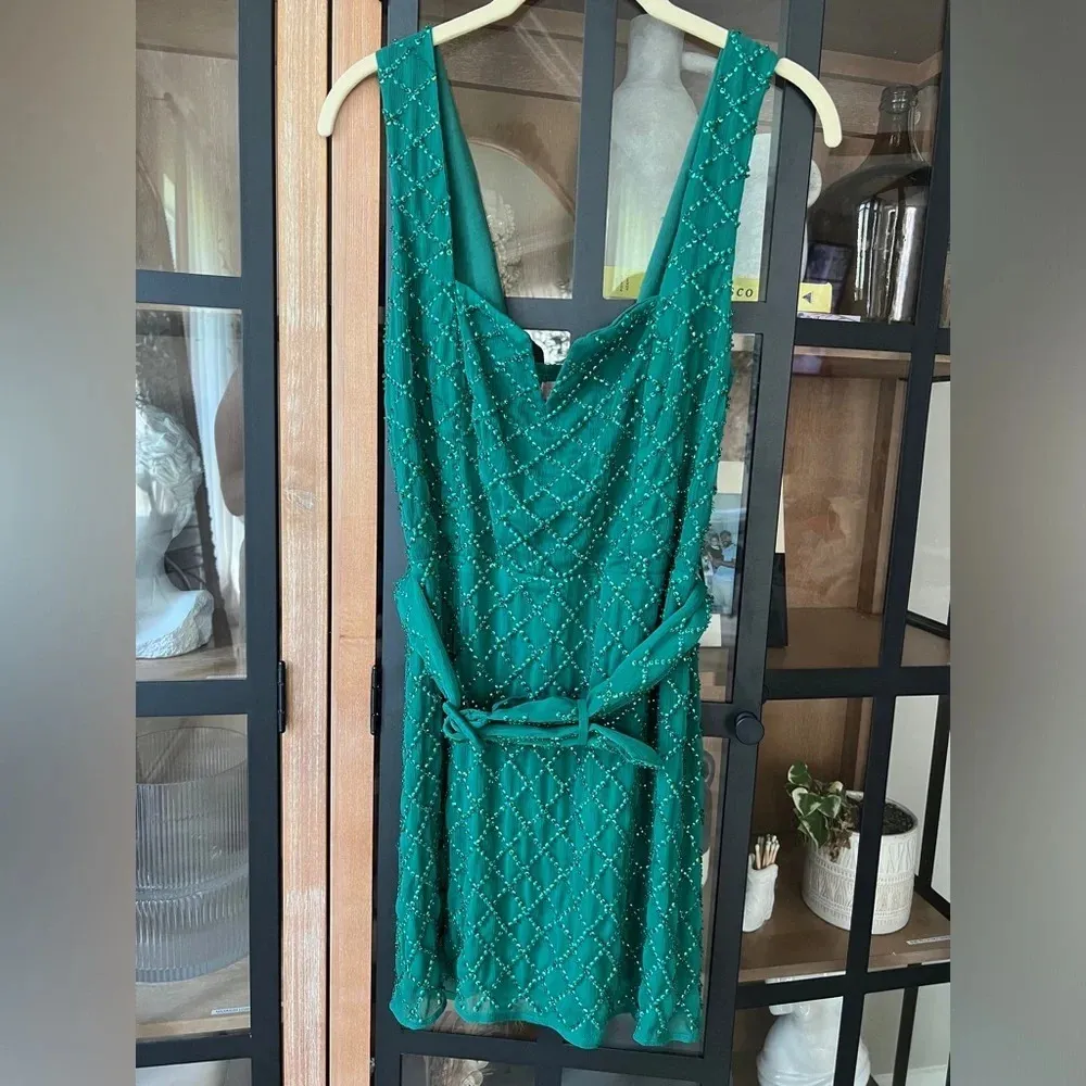 emerald mini sequin dress belt cocktail eras sparkly twilight - Image 2