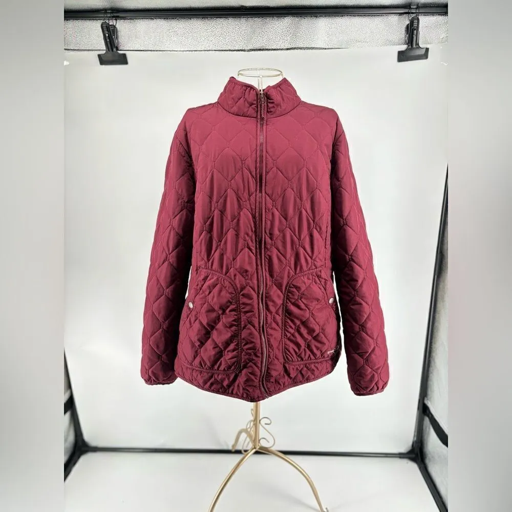 Eddie Bauer red quilted chore barn jacket size XL - Image 10