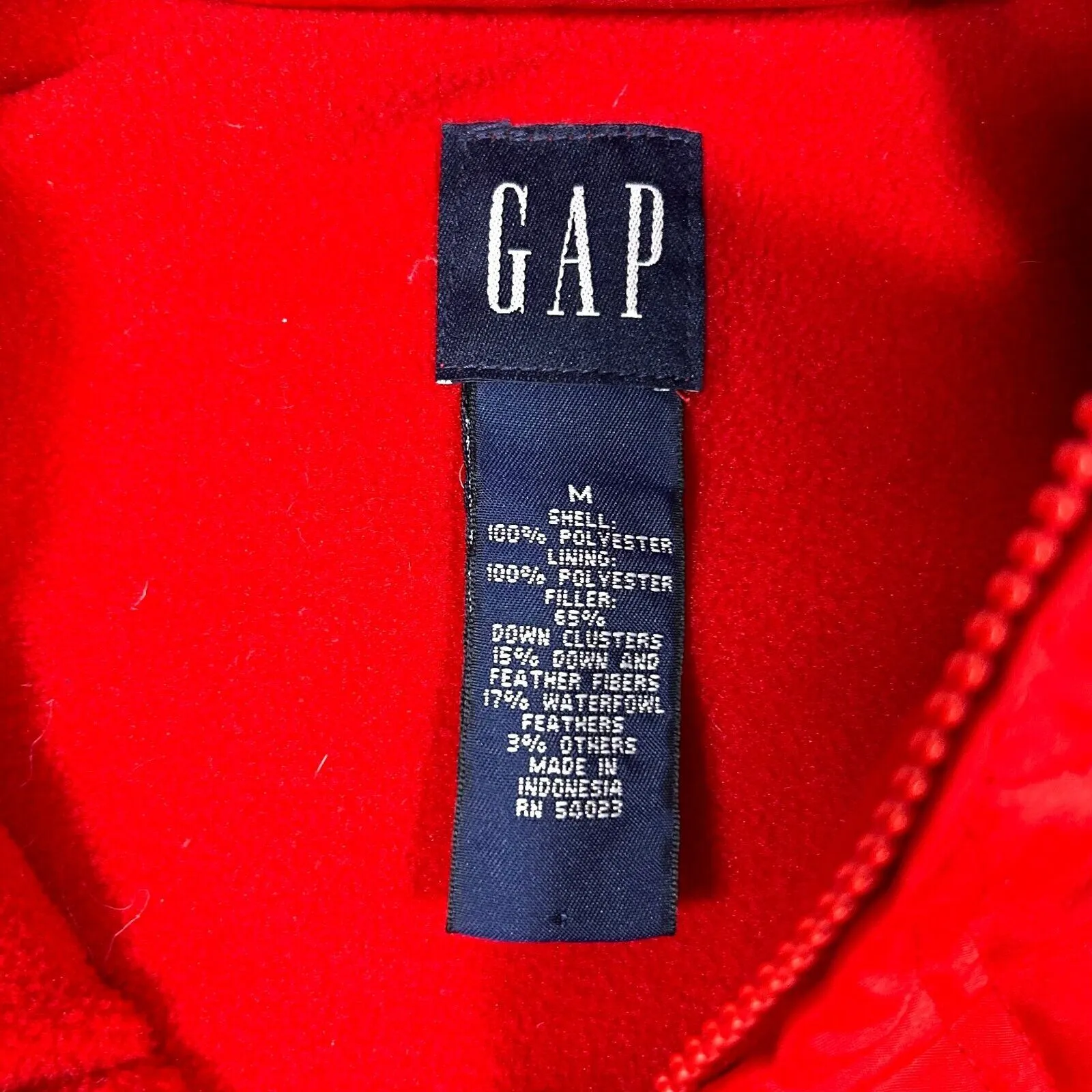 Vintage 2000s Gap‎ Puffer Vest Women's Medium Red - Image 6