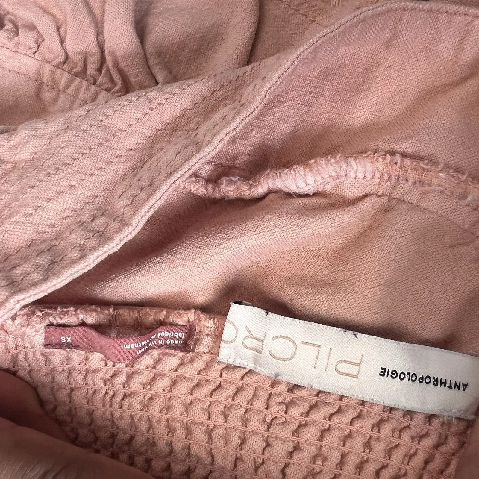 Anthropologie Pilcro Pink Nettie Ruffle Tie Wrap Boho shabby chic Skirt Sz XS #B - Image 2