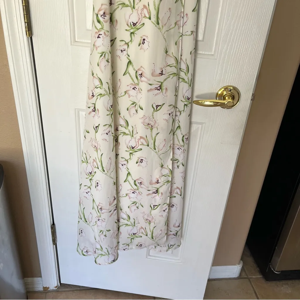 Boohoo Floral Maxi Wrap Long Dress Coquette Size 6 Feminine Y2K  Sleeveless - Image 7