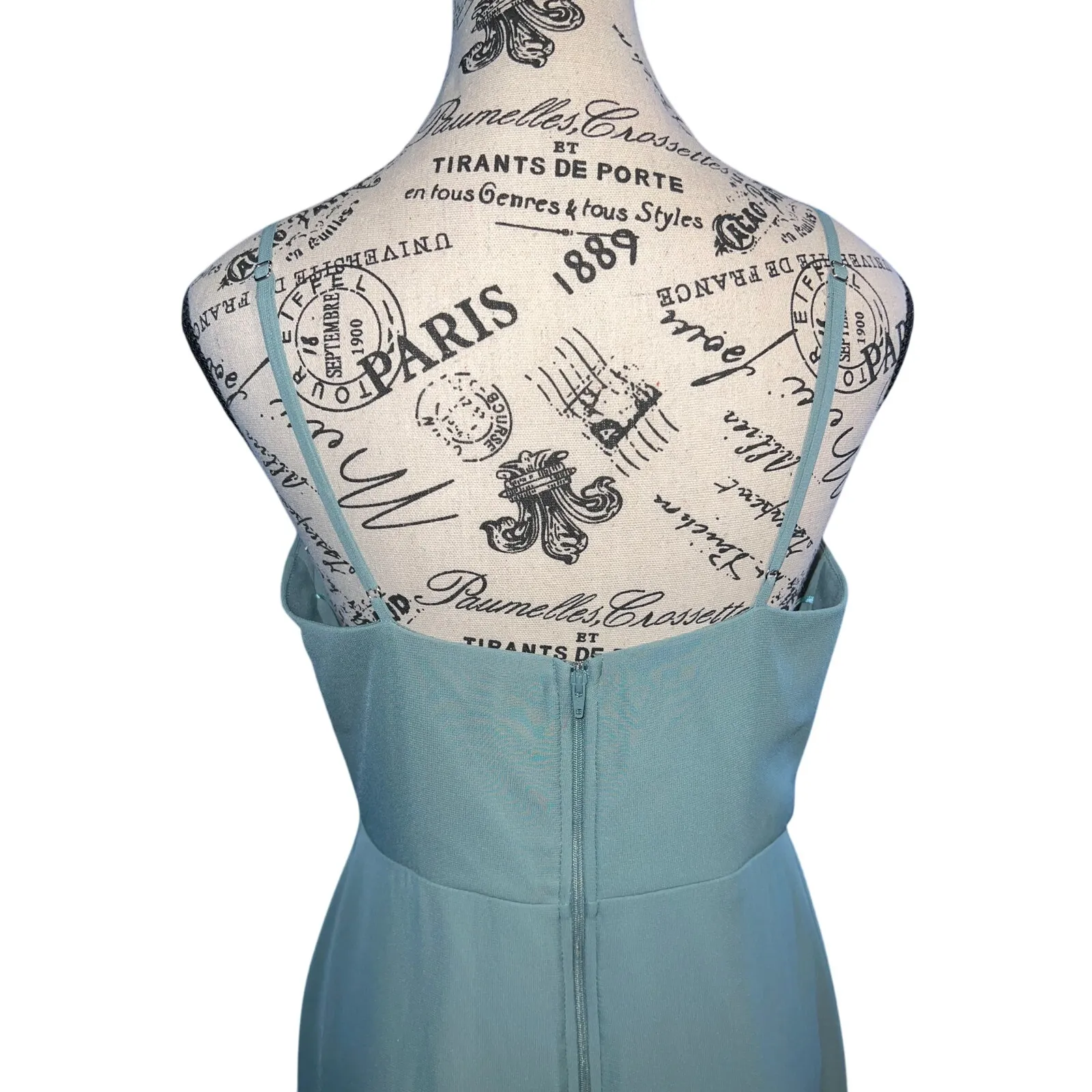 Birdy Grey‎ Amy Dress Sea Glass Chiffon Bridesmaid Gown Size Small Weddi… - Image 12