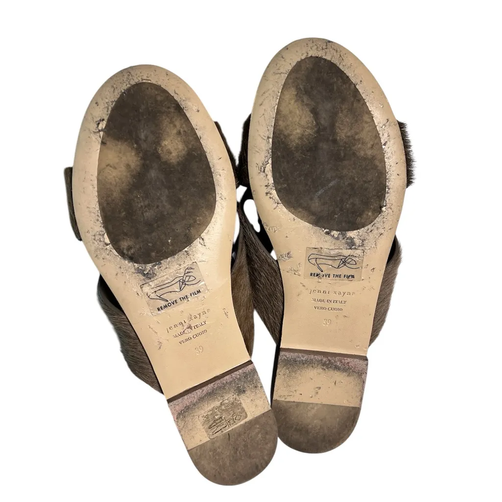 Jenni Kayne‎ Women's Pony Hair Crossover Slip on Sandals size 39 or US 9 - Image 6