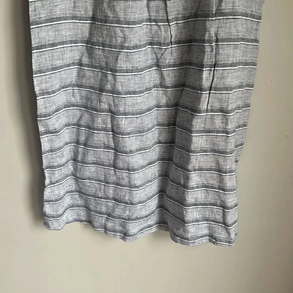 NEW Habitat - Linen Black Striped Dress - Image 9