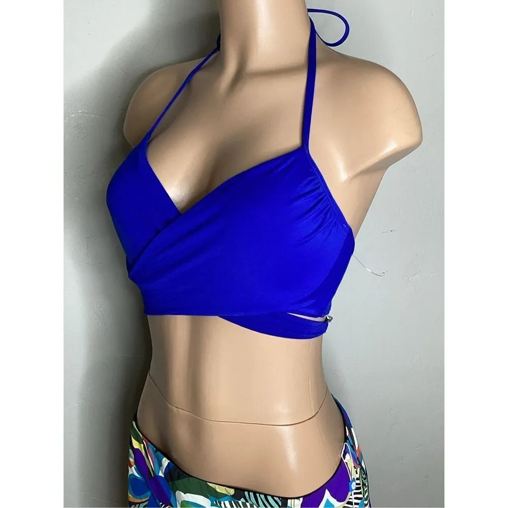 New. Bleu Rod Beattie & Carmen Marc Valvo bikini. Medium - Image 8