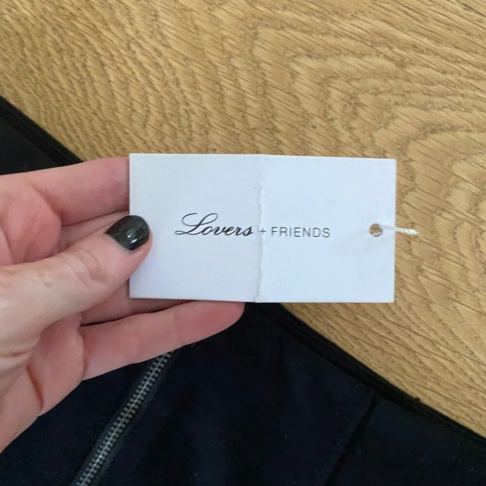 Lovers + Friends Skinny Pants With Exposed O Ring Front Zip in Black - Image 4