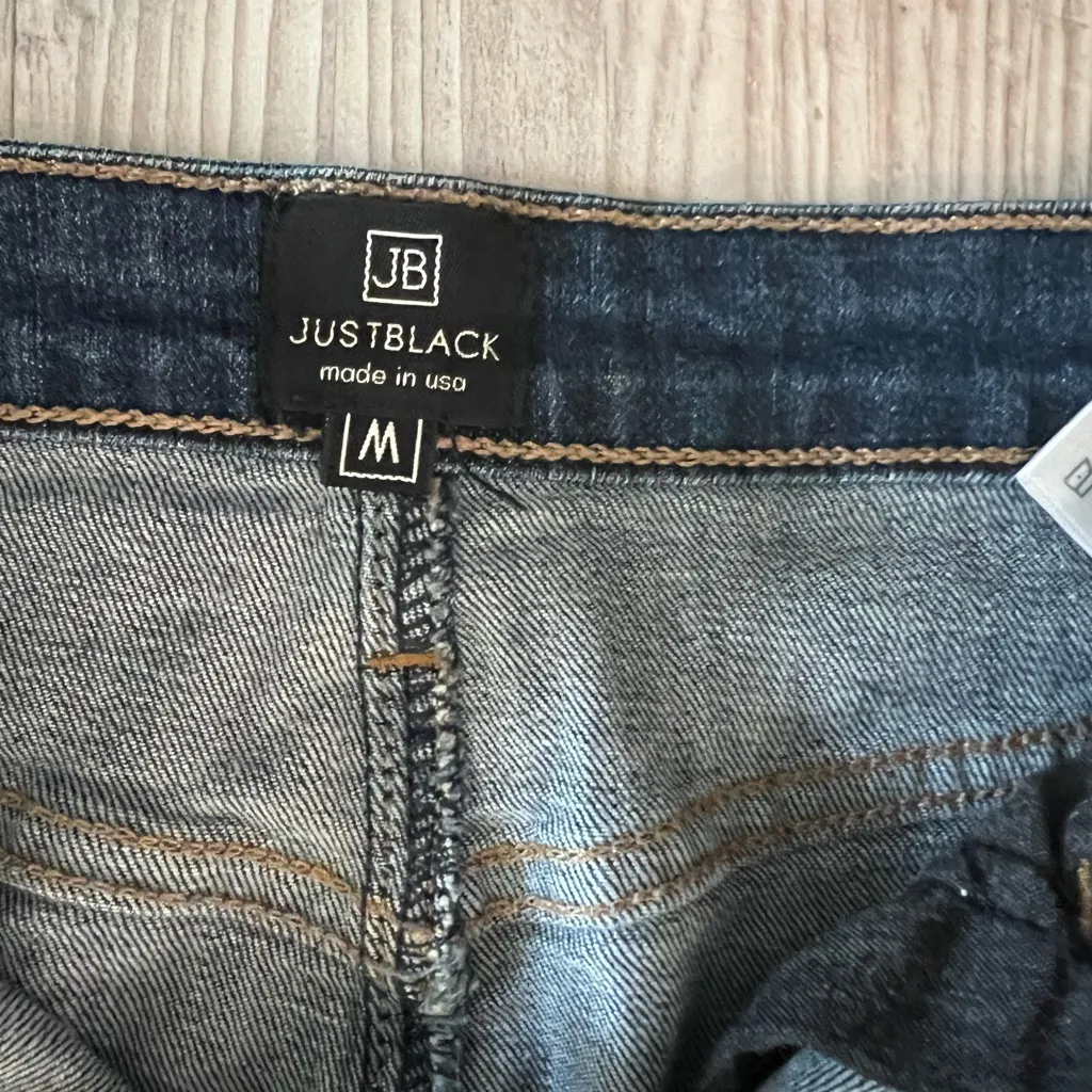 Just black denim miniskirt - Image 2