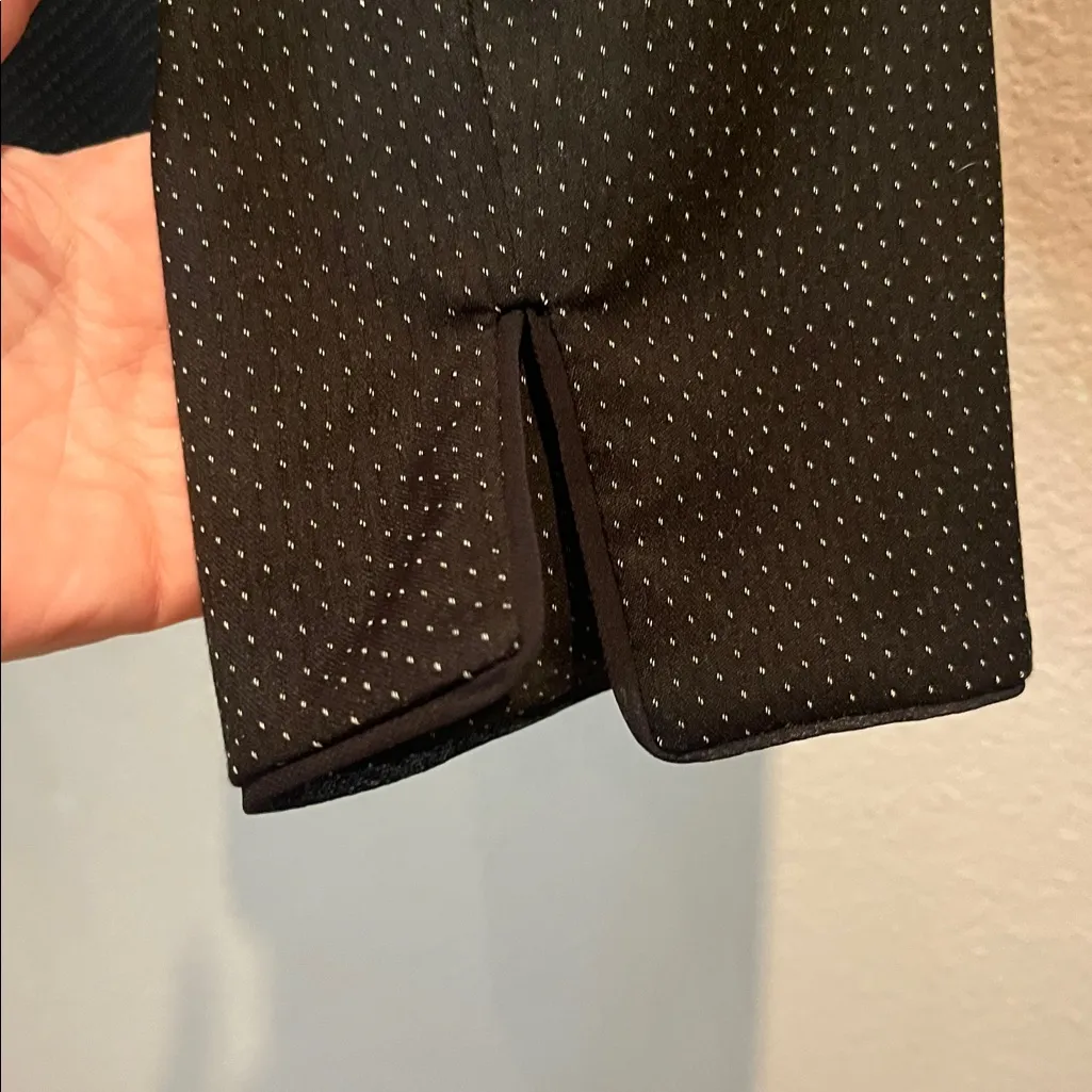 White House Black Market Women’s Dotted Blazer Ruffle collar 3/4 Sleeves Size 12 - Image 11