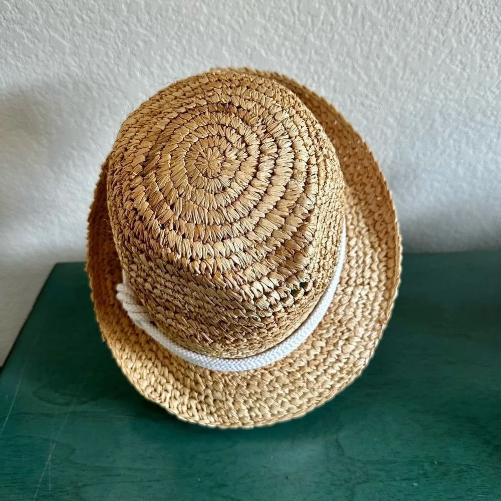 Tracy Watts vintage straw fedora hat - Image 7