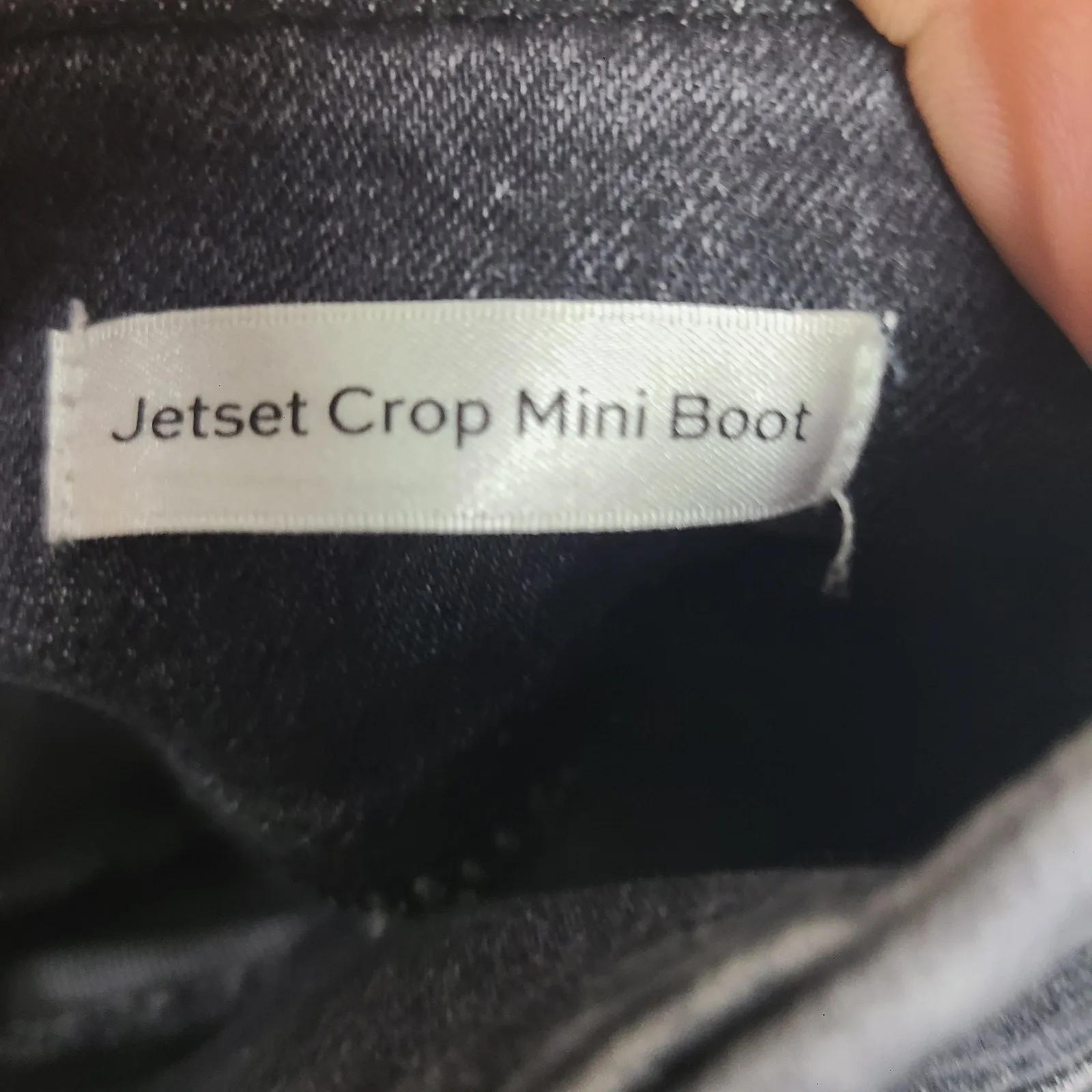 Frame Jetset Crop Mini Boot Sheen Noir Black Stretch High Rise Bootcut 0 - Image 3