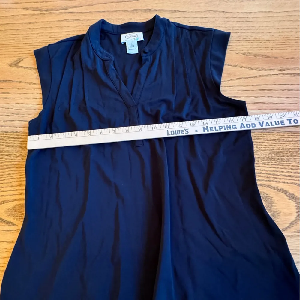 Talbots Petite Large PL Sleeveless Top Classic Simple Black Basic Dressy Work - Image 6