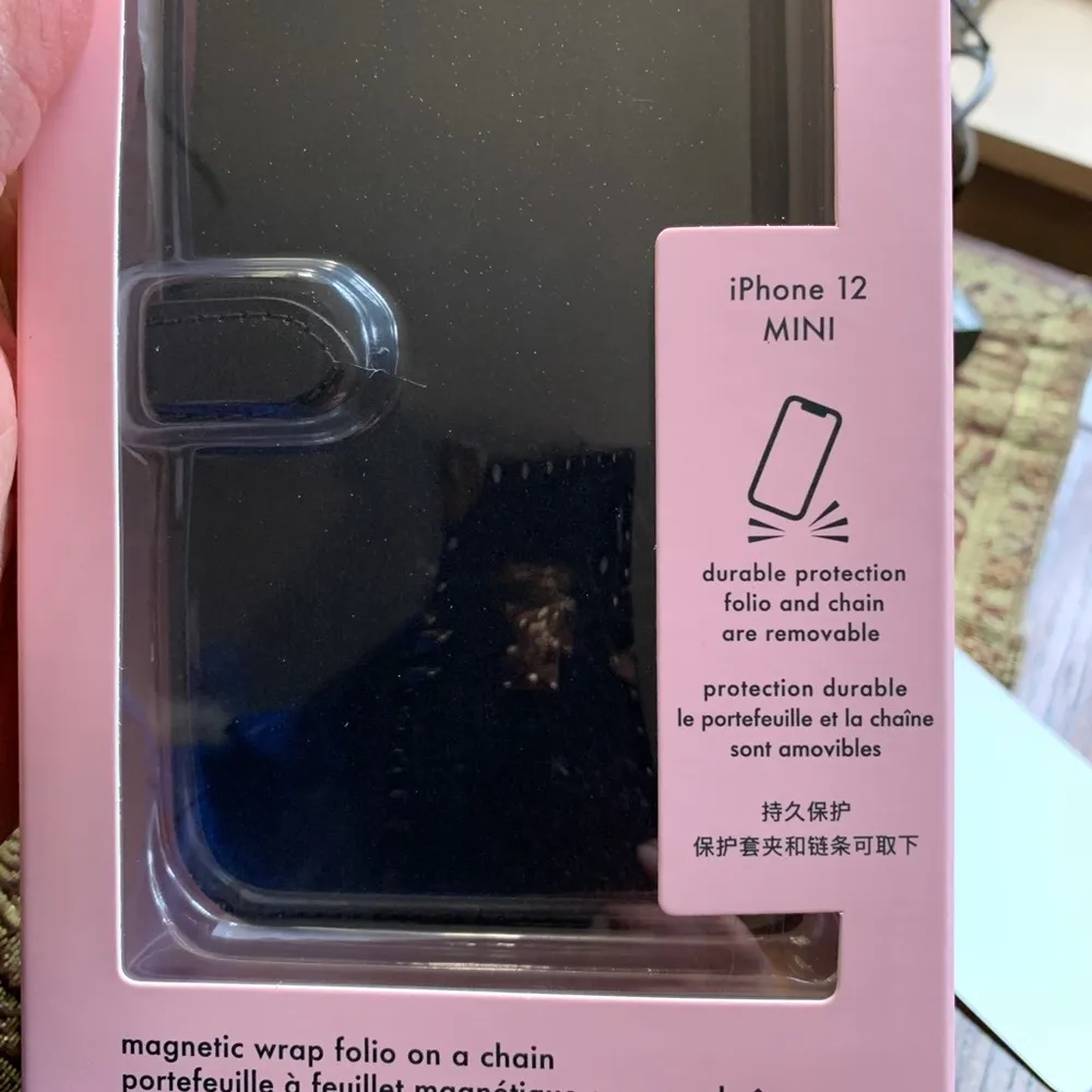 Kate Spade  Glitter iPhone 12 mini removable magnetic case/card snap Crosby - Image 13