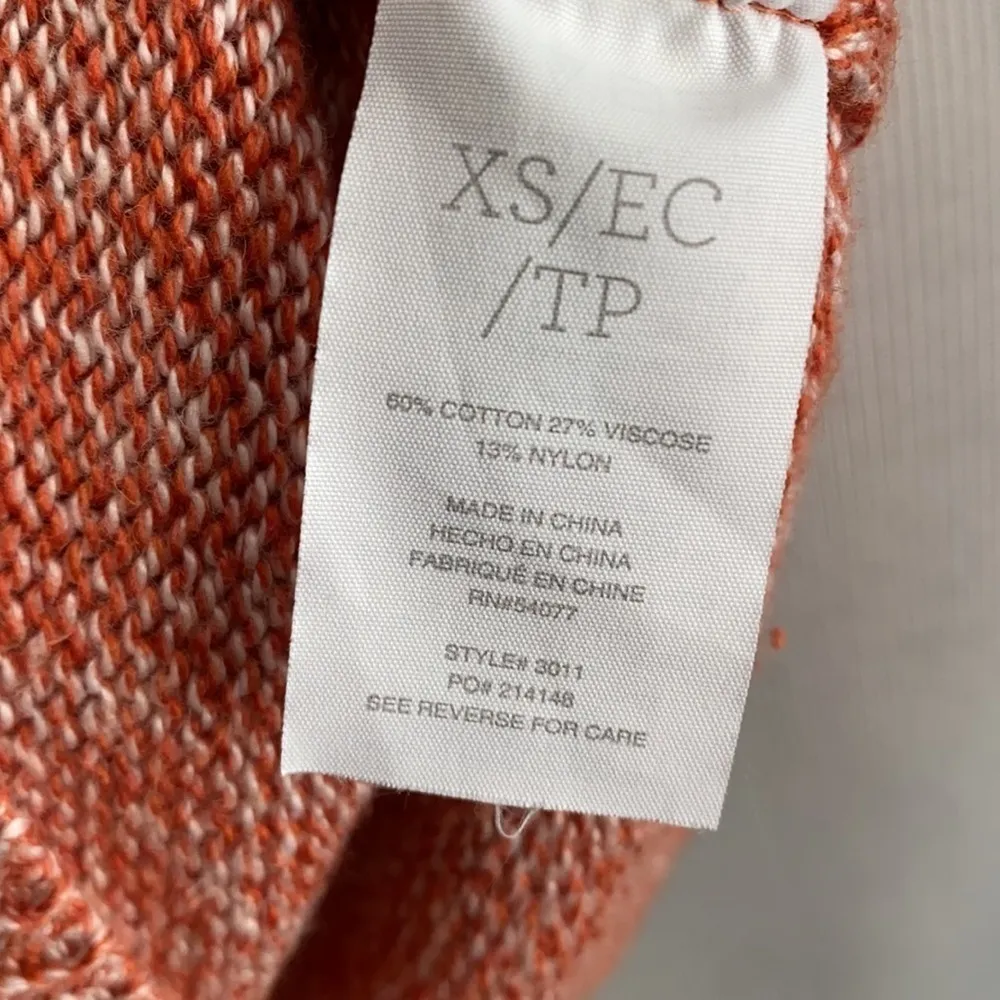 CAbi #3011 Foldover Cowl Neck Short Sleeve Sweater | Orange Pumpkin Spice - Image 8