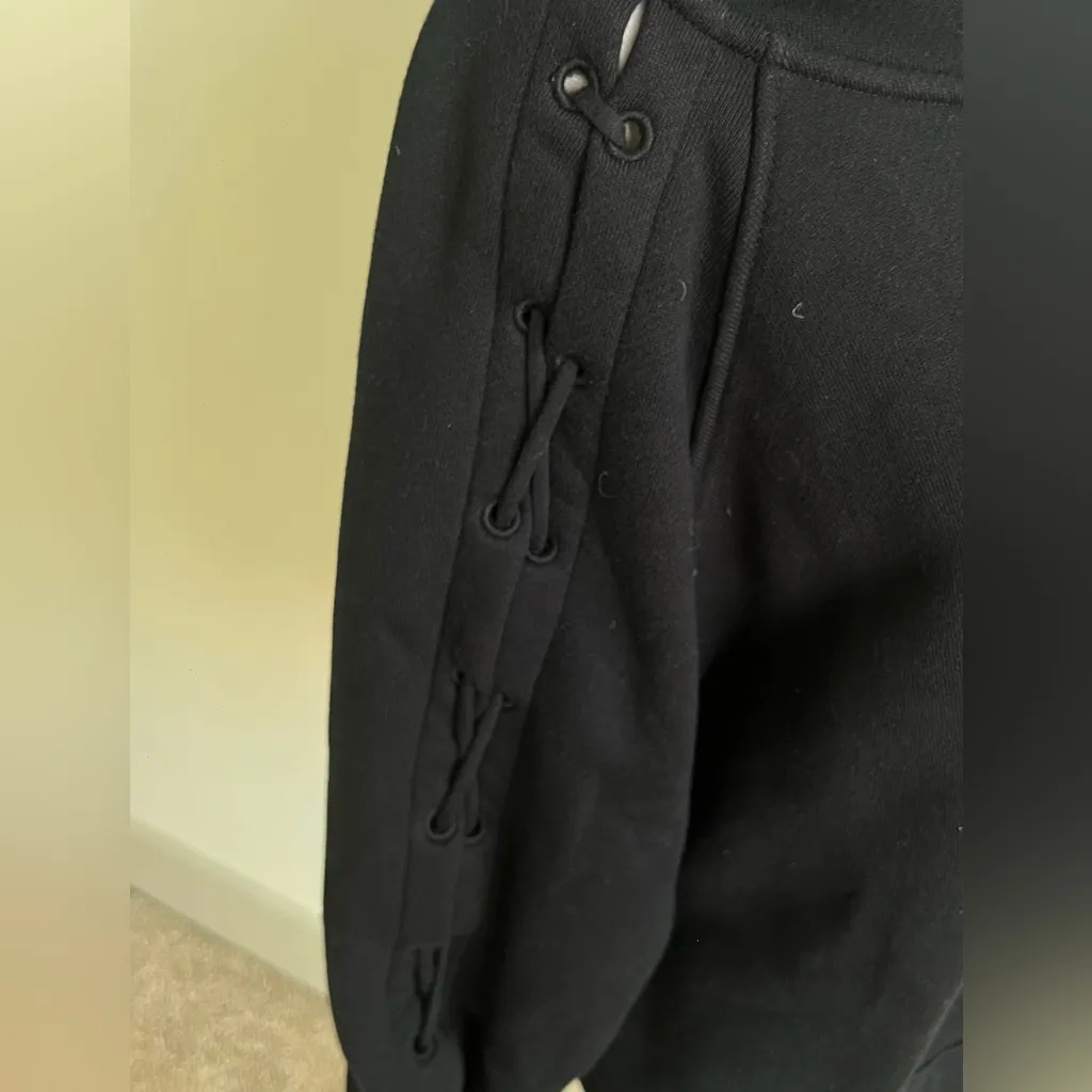 IRO 100% COTTON Black oversized Hoodie Jacket - Image 11