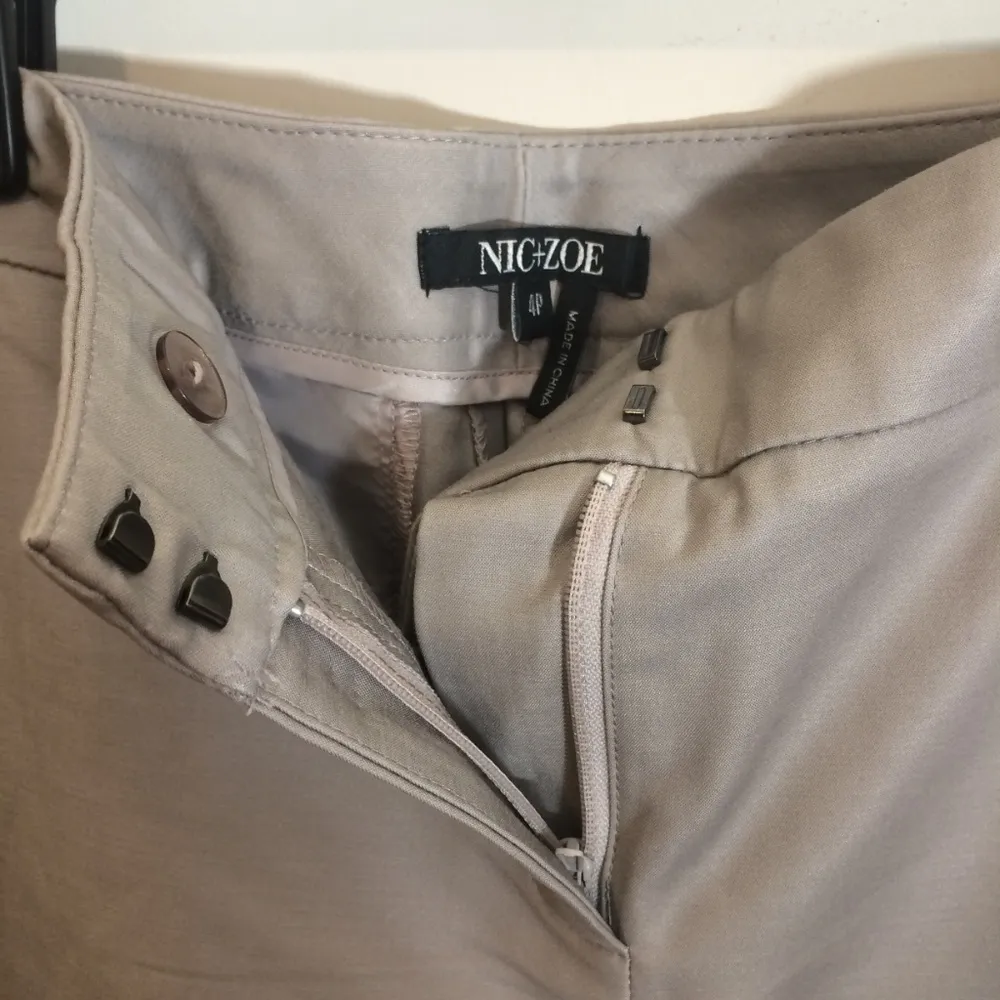 Nic + Zoe women's stretchy pleated tab dress work casual pants 28x24 29x24 - Image 4