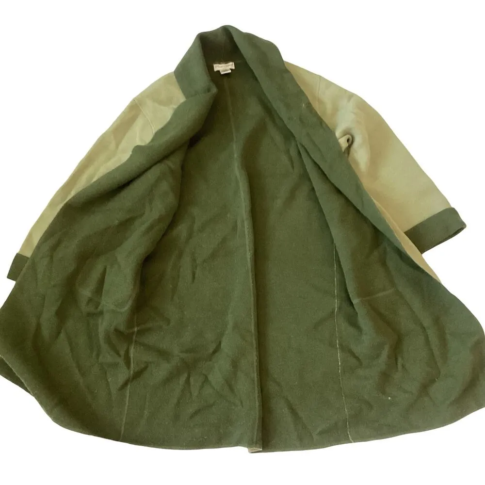 Sarah Spencer Heavy Wool Sweater Coat Green Size undefined - Image 2