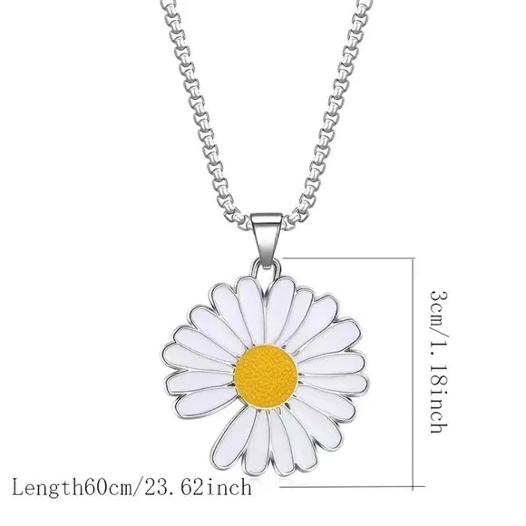 Whimsical Daisy Pendant Necklace | Nature - Image 3