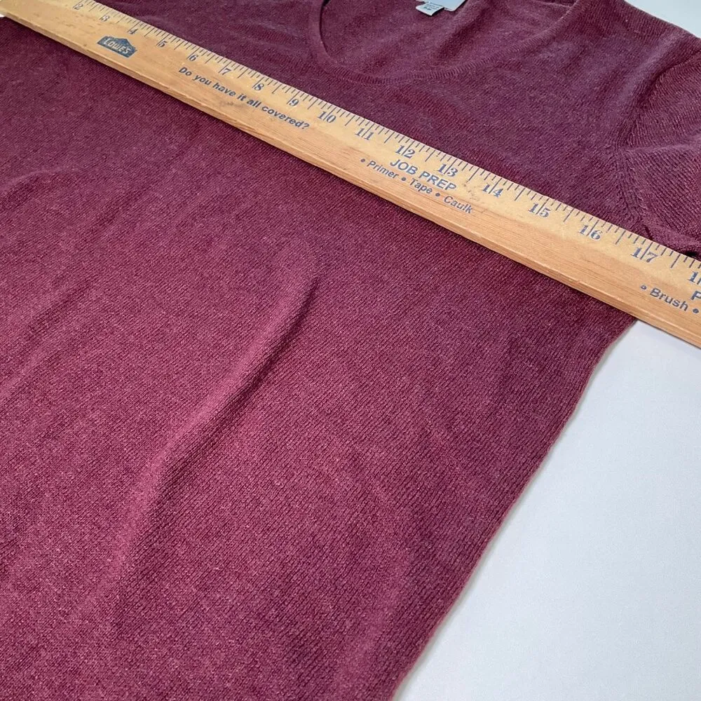 NIC+ZOE Womens Vital V-Neck Sweater PP Burgundy - Image 3