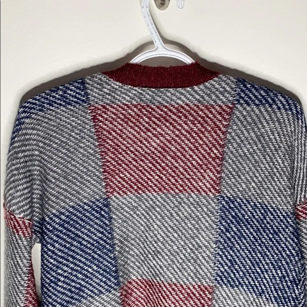 Lucky Brand plaid wool blend open long cardigan size XS - Image 52