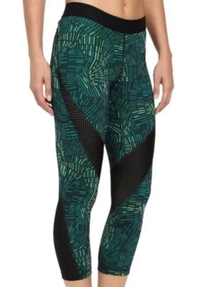 Nike pro leggings Nike Pro hypercool tidal cropped leggings XS green workout​​ - Image 8