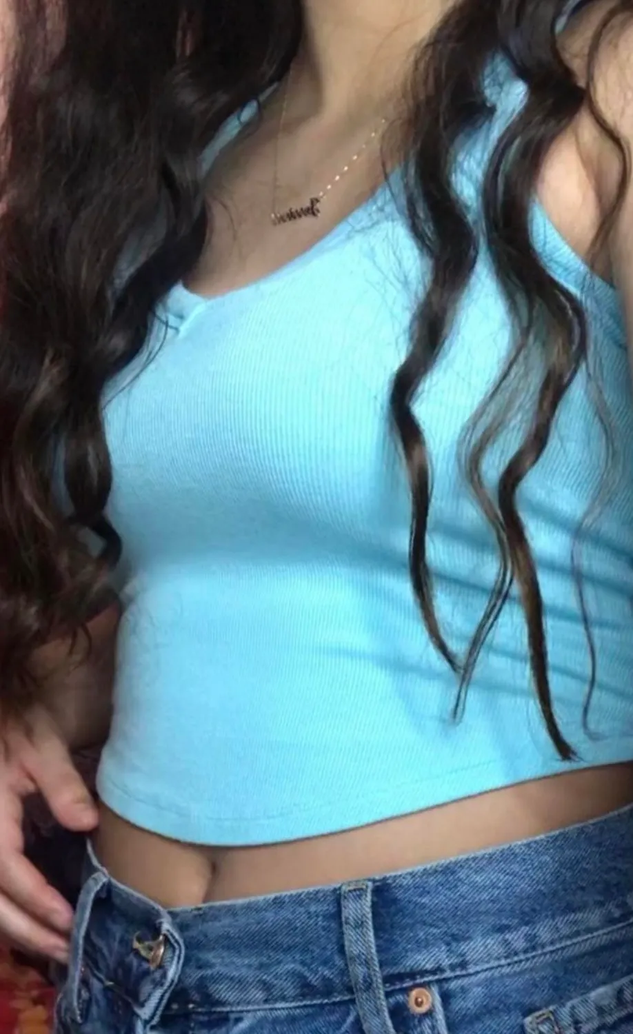 Silence + Noise Baby Blue Crop Top  - Image 3