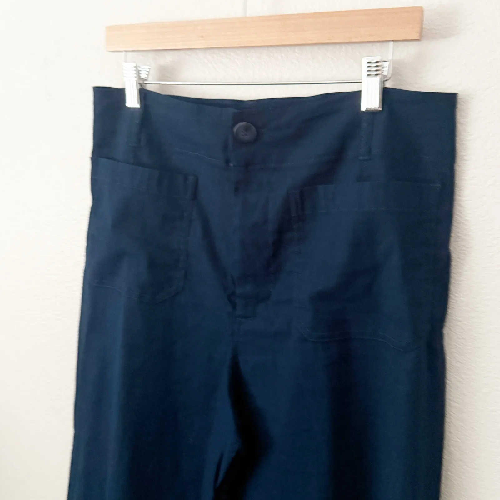 MAEVE x ANTHROPOLOGIE | The Colette Magic Fabric Wide-Leg Pants Navy Blue | 31 - Image 6